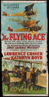 8b708 FLYING ACE 3sh 1926 cool all-black aviation, the greatest airplane thriller ever produced!