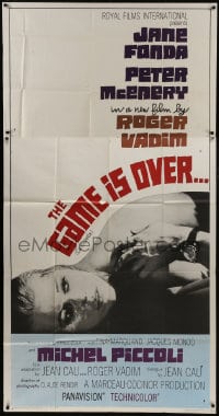 8b714 GAME IS OVER 3sh 1967 Roger Vadim's La Curee, super close up of sexy Jane Fonda!