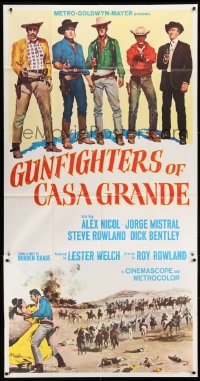8b736 GUNFIGHTERS OF CASA GRANDE 3sh 1965 cowboys Alex Nicol, Jorge Mistral, & Steve Rowland!