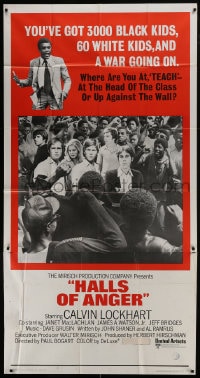 8b738 HALLS OF ANGER 3sh 1970 Calvin Lockhart, a war between 3000 black kids & 60 white kids!