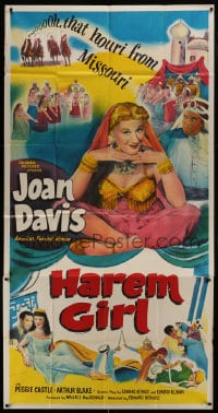 8b740 HAREM GIRL 3sh 1952 art of Joan Davis, Peggie Castle, the houri from Missouri!