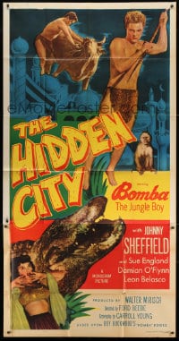 8b748 HIDDEN CITY 3sh 1950 great images of Johnny Sheffield as Bomba the Jungle Boy!