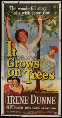 8b772 IT GROWS ON TREES 3sh 1952 Irene Dunne, Dean Jagger, wild picking-money-off-tree image!