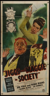 8b774 JIGGS & MAGGIE IN SOCIETY 3sh 1948 artwork by George McManus, Joe Yule, Renie Riano