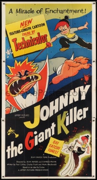 8b776 JOHNNY THE GIANT KILLER 3sh 1953 full-length cartoon feature with gay catchy tunes, rare!