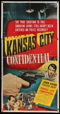 8b783 KANSAS CITY CONFIDENTIAL 3sh 1952 the true solution of this crime still hasn't been recorded!