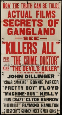 8b784 KILLERS ALL/DEVIL'S KILLER 3sh 1957 Dillinger & marijuana expose, true crime triple bill!