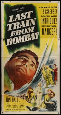 8b791 LAST TRAIN FROM BOMBAY 3sh 1952 Jon Hall, Christine Larsen, suspense, intrigue, danger!