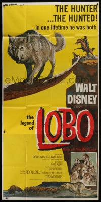 8b798 LEGEND OF LOBO 3sh 1963 Walt Disney, King of the Wolfpack, Wenzel art of wolf being hunted!