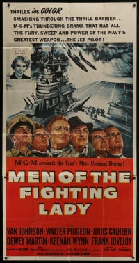 8b822 MEN OF THE FIGHTING LADY 3sh 1954 Van Johnson, James A. Michener's forgotten heroes of Korea!