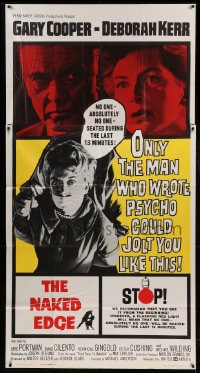 8b838 NAKED EDGE 3sh 1961 only the man who wrote Psycho could jolt you like this!