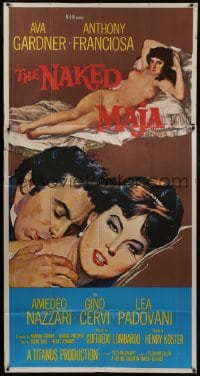 8b839 NAKED MAJA 3sh 1959 art of sexy Ava Gardner & Tony Franciosa, brazen painting!