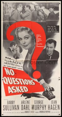 8b846 NO QUESTIONS ASKED 3sh 1951 treacherous Arlene Dahl is a double-crossing doll, Barry Sullivan