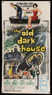 8b850 OLD DARK HOUSE 3sh 1963 William Castle's killer-diller with a nuthouse of kooks!