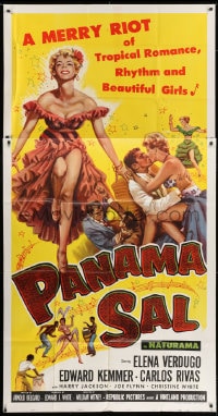 8b861 PANAMA SAL 3sh 1957 sexy Elena Verdugo, a merry riot of tropical romance & beautiful girls!