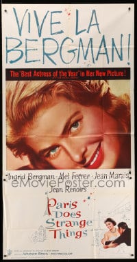 8b863 PARIS DOES STRANGE THINGS 3sh 1957 Jean Renoir's Elena et les hommes, c/u of Ingrid Bergman!