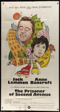 8b877 PRISONER OF SECOND AVENUE int'l 3sh 1975 Jack Lemmon & Anne Bancroft, from Neil Simon play!