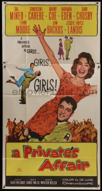8b878 PRIVATE'S AFFAIR 3sh 1959 soldier Sal Mineo, Barbara Eden & girlsl, girls, girls!