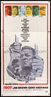 8b889 RIOT int'l 3sh 1969 Jim Brown & Gene Hackman escape from jail, ugliest prison riot in history!