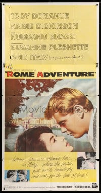 8b891 ROME ADVENTURE 3sh 1962 Troy Donahue, Suzanne Pleshette & Angie Dickinson in Italy!