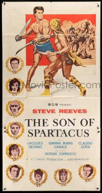 8b918 SLAVE int'l 3sh 1963 Il Figlio di Spartacus, art of Steve Reeves as The Son of Spartacus!