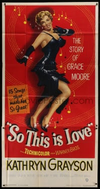 8b923 SO THIS IS LOVE 3sh 1953 deceptive art of sexy Kathryn Grayson as opera star Grace Moore!