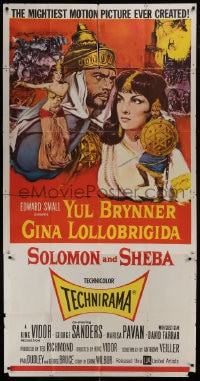 8b925 SOLOMON & SHEBA 3sh 1959 art of Yul Brynner with hair & super sexy Gina Lollobrigida!