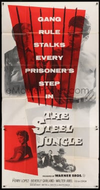 8b938 STEEL JUNGLE 3sh 1956 violence-makers, vengeance-takers & killer-crews behind bars!
