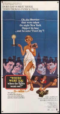 8b985 WHERE WERE YOU WHEN THE LIGHTS WENT OUT 3sh 1968 Doris Day, Robert Morse, Terry-Thomas