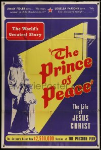 8b023 PRINCE OF PEACE 40x60 1950 Kroger Babb, religious art, the life of Christ, very rare!