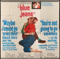 8b336 BLUE DENIM int'l 6sh 1959 Blue Jeans, pretty Carol Lynley hugging Brandon DeWilde, rare!