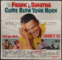 8b346 COME BLOW YOUR HORN 6sh 1963 close up of laughing Frank Sinatra, from Neil Simon's play!