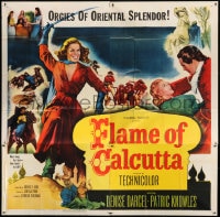 8b352 FLAME OF CALCUTTA 6sh 1953 Denise Darcel lusts to kill, orgies of Oriental splendor!