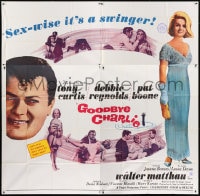 8b363 GOODBYE CHARLIE 6sh 1964 Tony Curtis, sexy Debbie Reynolds, Pat Boone, it's a swinger!