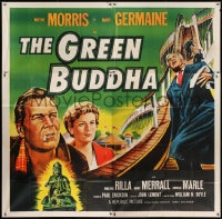 8b367 GREEN BUDDHA 6sh 1955 Wayne Morris, art of cops chasing criminal on rollercoaster, rare!