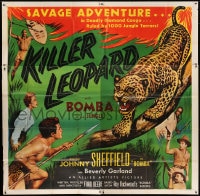 8b378 KILLER LEOPARD 6sh 1954 Sheffield as Bomba the Jungle Boy, 1000 jungle terrors!