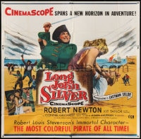 8b384 LONG JOHN SILVER 6sh 1954 Robert Newton as the most colorful pirate of all time!