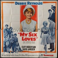8b395 MY SIX LOVES 6sh 1962 Debbie Reynolds in the funniest fix a girl ever got into!