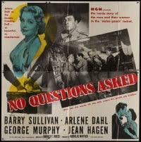 8b396 NO QUESTIONS ASKED 6sh 1951 treacherous Arlene Dahl is a double-crossing doll, Barry Sullivan