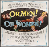 8b398 OH MEN OH WOMEN 6sh 1957 Dan Dailey, Ginger Rogers, David Niven, Barbara Rush, Tony Randall