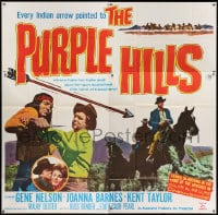 8b406 PURPLE HILLS 6sh 1961 cowboy Gene Nelson in Arizona, Joanna Barnes, Kent Taylor!