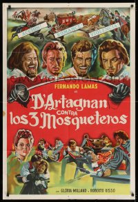 8b486 D'ARTAGNAN CONTRO I 3 MOSCHETTIERI Argentinean 1963 Fernando Lamas & Three Musketeers!
