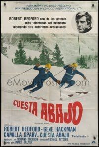 8b492 DOWNHILL RACER Argentinean 1969 Robert Redford, cool different skiing image!