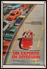 8b501 FERRIS BUELLER'S DAY OFF Argentinean 1986 best art of Broderick & friends in Ferrari!
