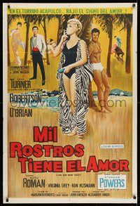 8b541 LOVE HAS MANY FACES Argentinean 1965 art of sexy Lana Turner & barechested Hugh O'Brian!