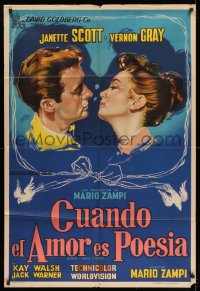 8b553 NOW & FOREVER Argentinean 1956 wonderful close up art of young lovers who elope!