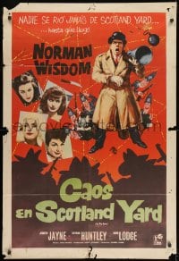 8b555 ON THE BEAT Argentinean 1962 Scotland Yard detective Norman Wisdom & pretty female suspects!