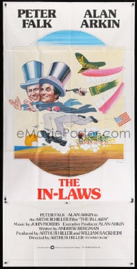 8b085 IN-LAWS English 3sh 1979 classic Peter Falk & Alan Arkin screwball comedy, art by Ferracci!