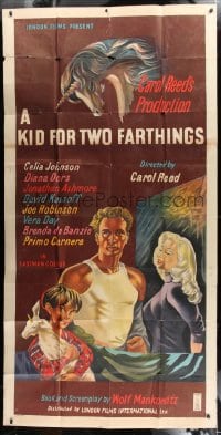 8b088 KID FOR TWO FARTHINGS English 3sh 1956 art of sexy Diana Dors, directed by Carol Reed!