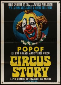8b192 CIRCUS STORY Italian 1p 1971 Ilya Gutman's Parad-Alle, great clown artwork, Russian!
